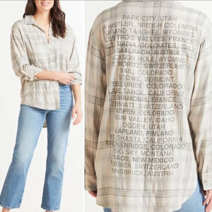 SUNDRY Destination Long Sleeve Button Down Shirt